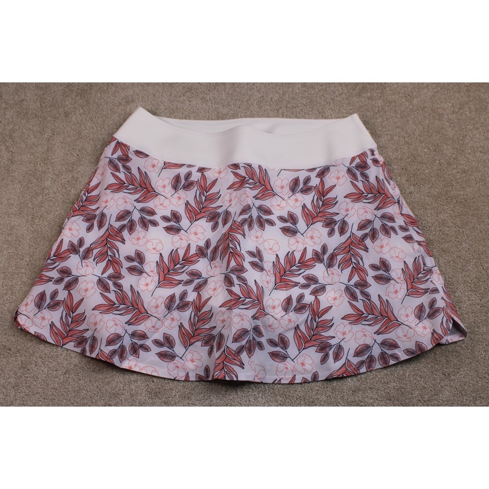 Women's PUMA PWRSHAPE Flora Skirt Golf Peach White New $80.00 Size L